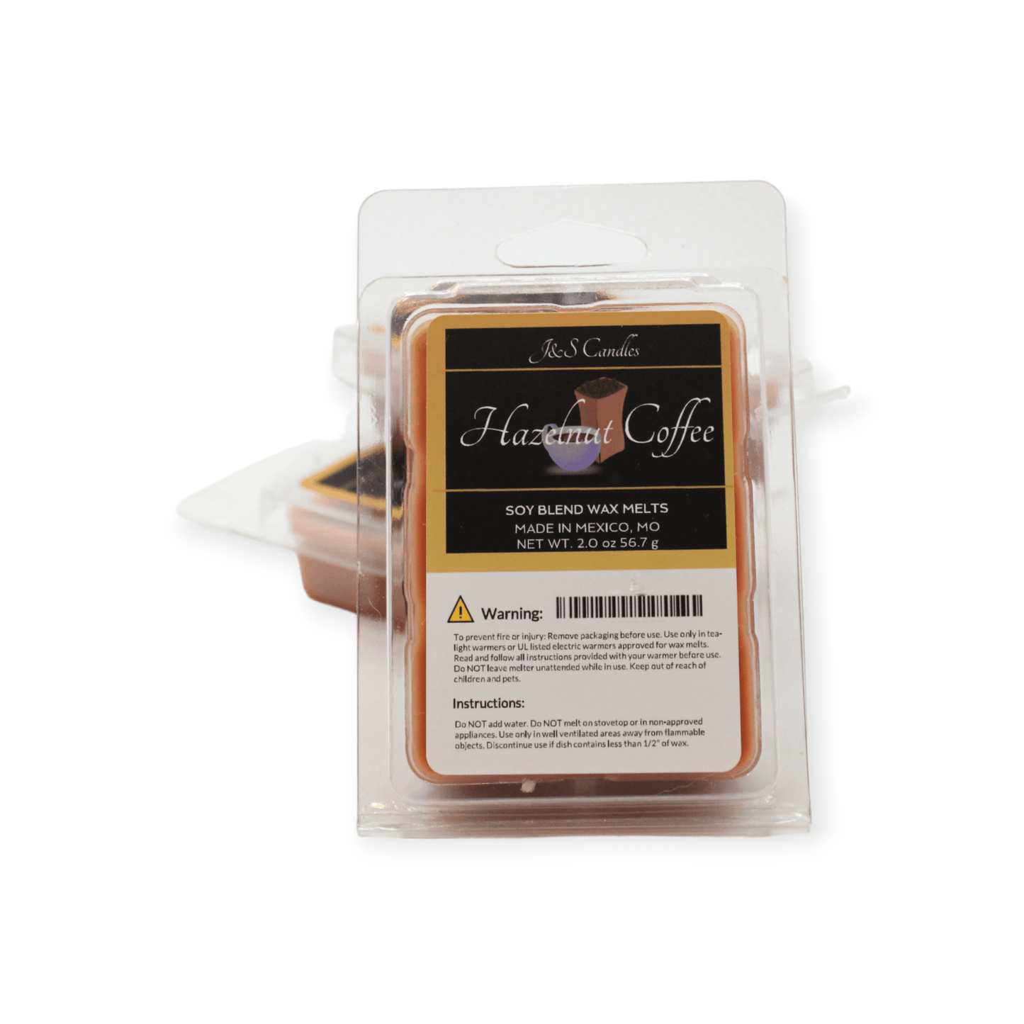 Hazelnut Coffee Wax Melt - J&S Candles