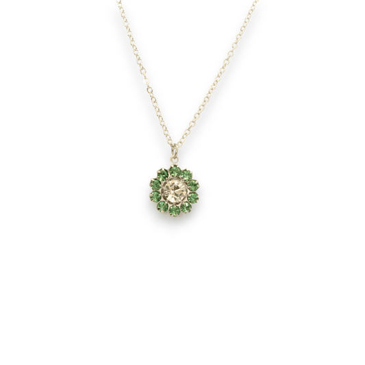 Flower necklace made with Swarovski elements