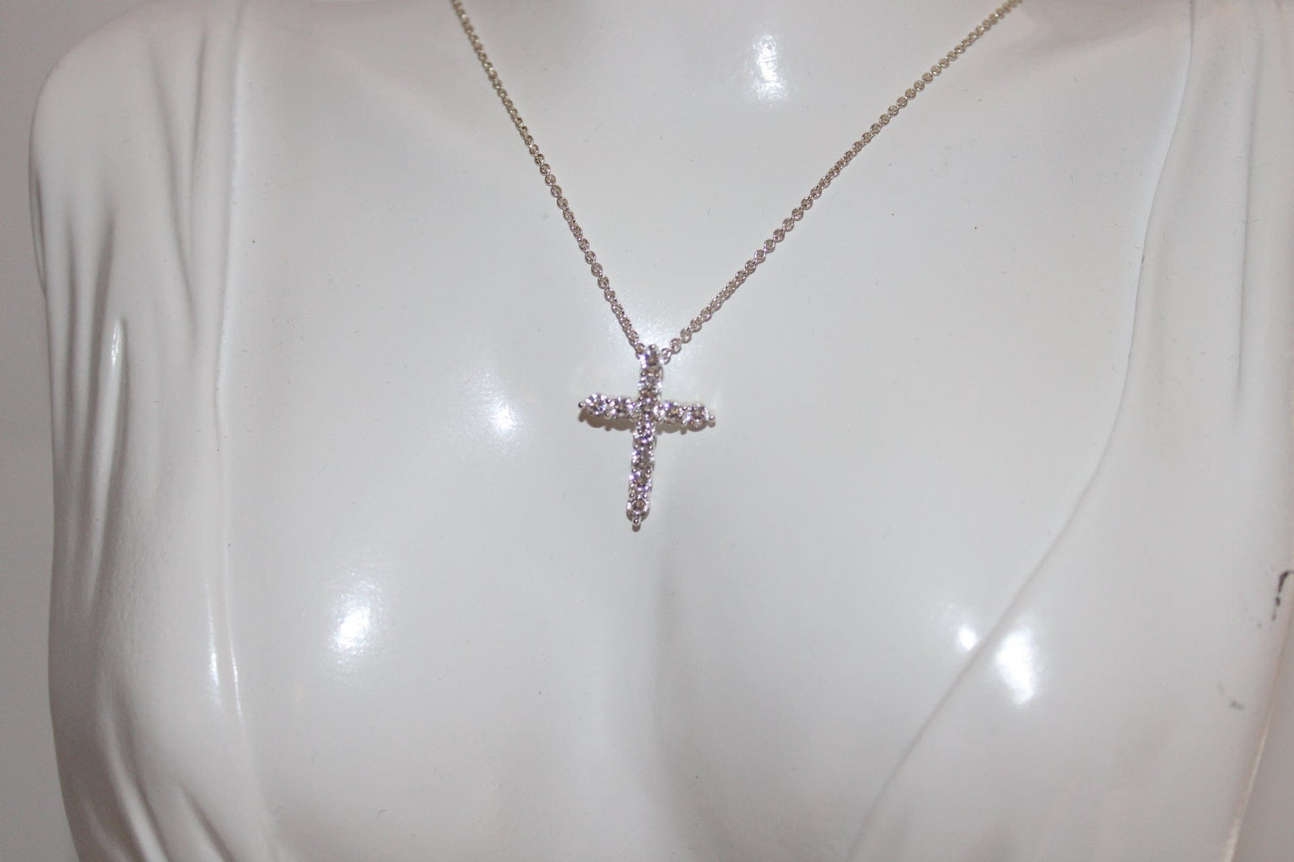 Silver Cross with Swarovski® Crystals