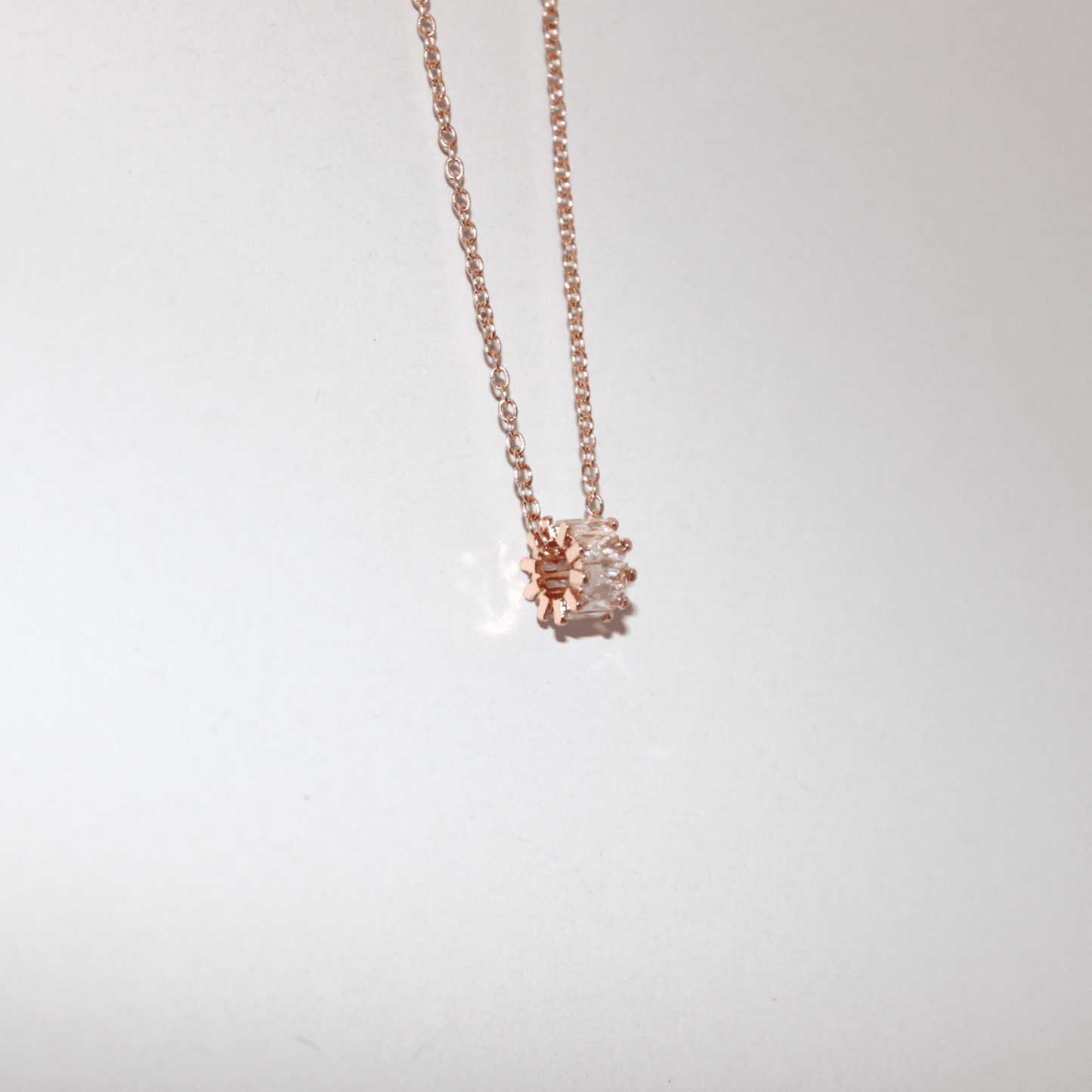 Rose Gold Wheel Necklace