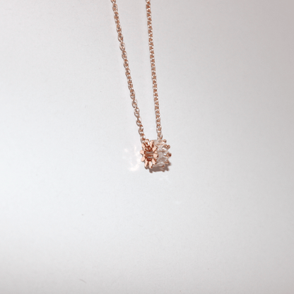 Rose Gold Wheel Necklace