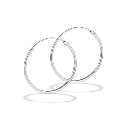 Sterling Silver Continuous Hoop Earrings - J & S Expressions