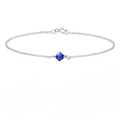 Crystal Sapphire Silver Bracelet - J & S Expressions