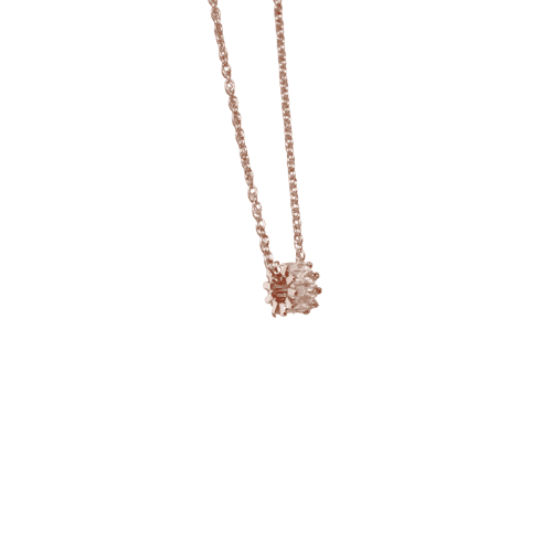 Rose Gold Wheel Necklace