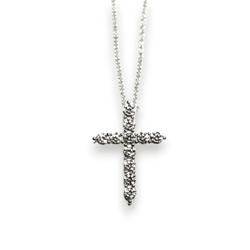 Silver Cross with Swarovski® Crystals