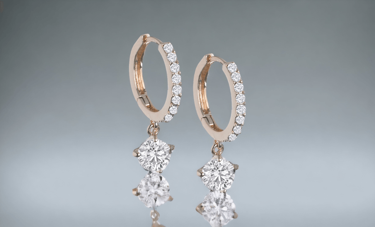 Crystal Drop Hoop Earrings - J & S Expressions