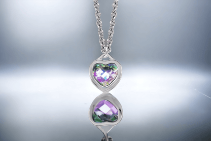 Crystal AB Heart Necklace - J & S Expressions