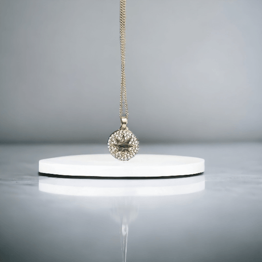 Crystal Star Disc Necklace