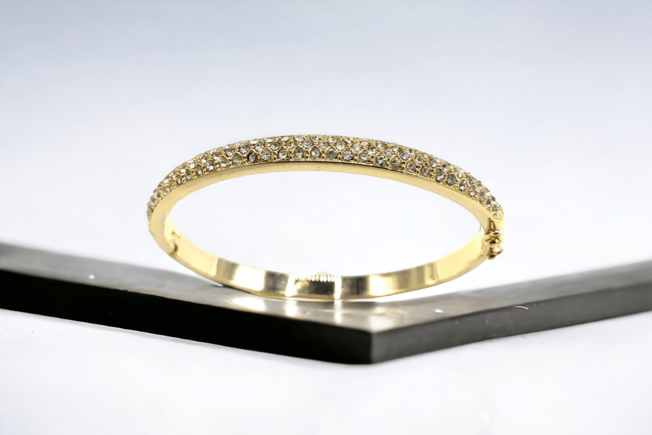 3 Row Pave Bangle Bracelet - J & S Expressions