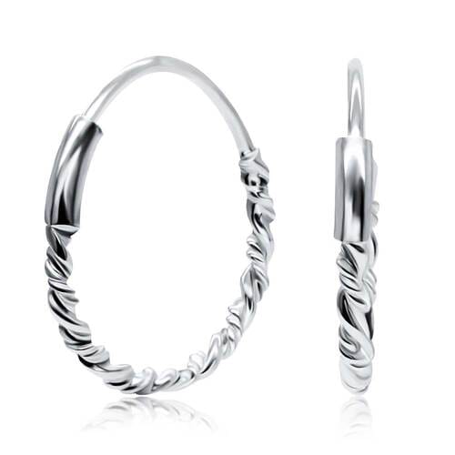 Ruckle Silver Hoop Earing - J & S Expressions