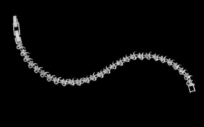 Tennis Bracelet S style - Sterling Silver overlay - J & S Expressions