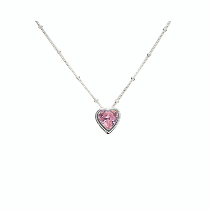 Pink Heart Necklace - J & S Expressions