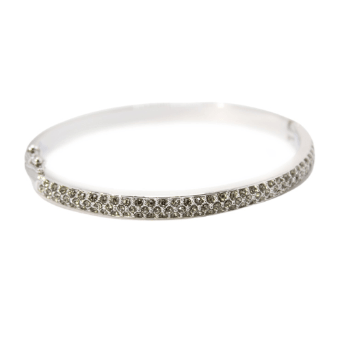 3 Row Pave Bangle Bracelet - J & S Expressions